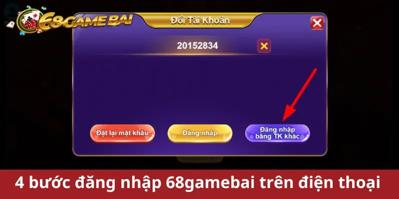 4 bước đăng nhập 68gamebai trên điện thoại thuận tiện