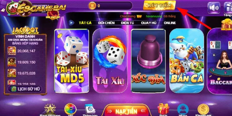 Điều kiện rút tiền 68 game bài hội viên cần biết