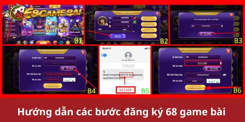 Hướng dẫn 4 bước đăng ký 68 game bài trên máy tính