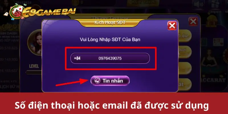 Lỗi đăng ký do số điện thoại hoặc email đã từng sử dụng